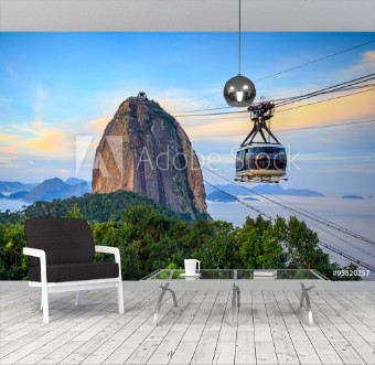 Picture of Cable car and  Sugar Loaf mountain